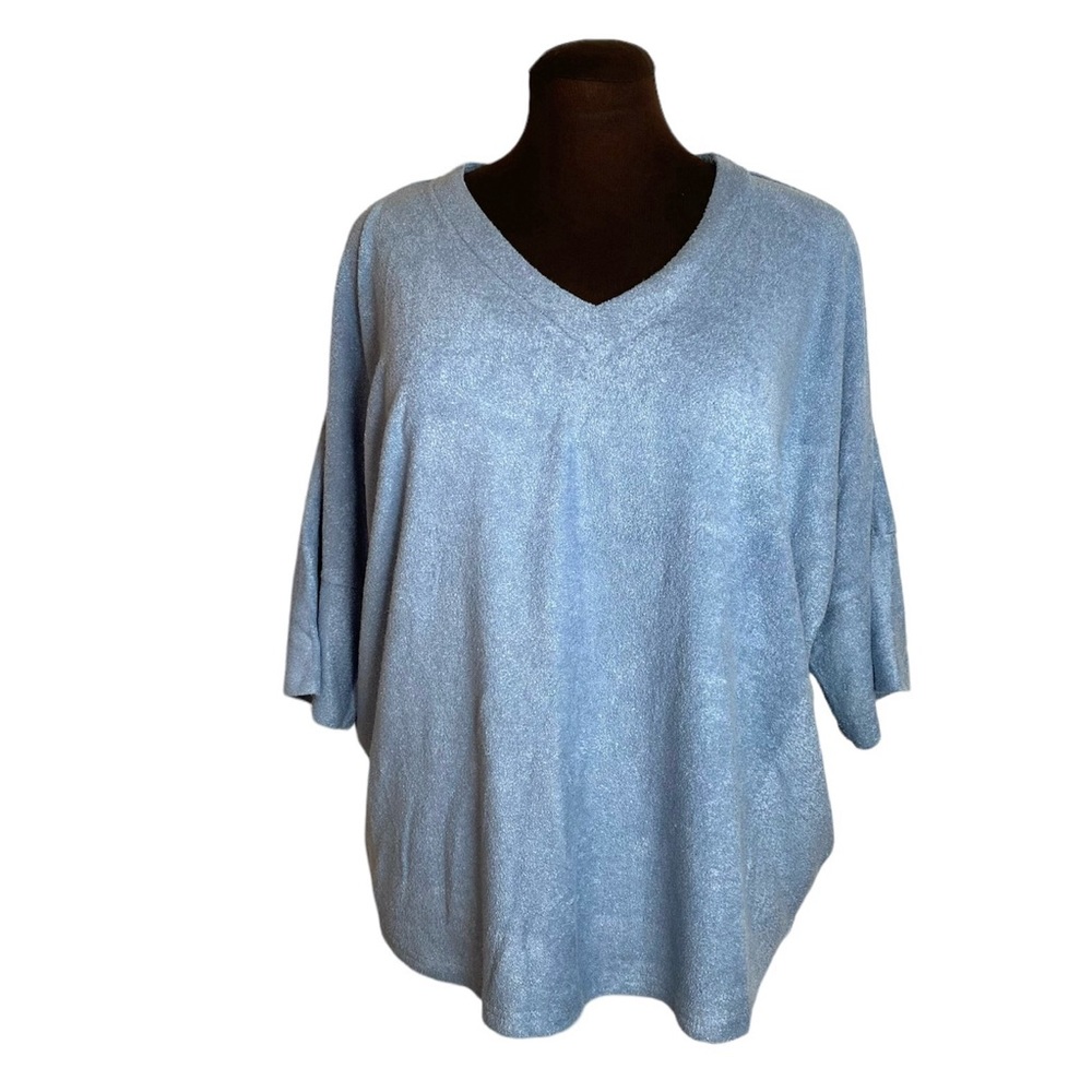 Natori Terry Cloth Short Sleeves Loose Fit Top
